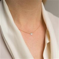 Collana Burato Donna Diamonds Paillettes in Oro rosa Diamante 0.09 Ct BO156 - BO156